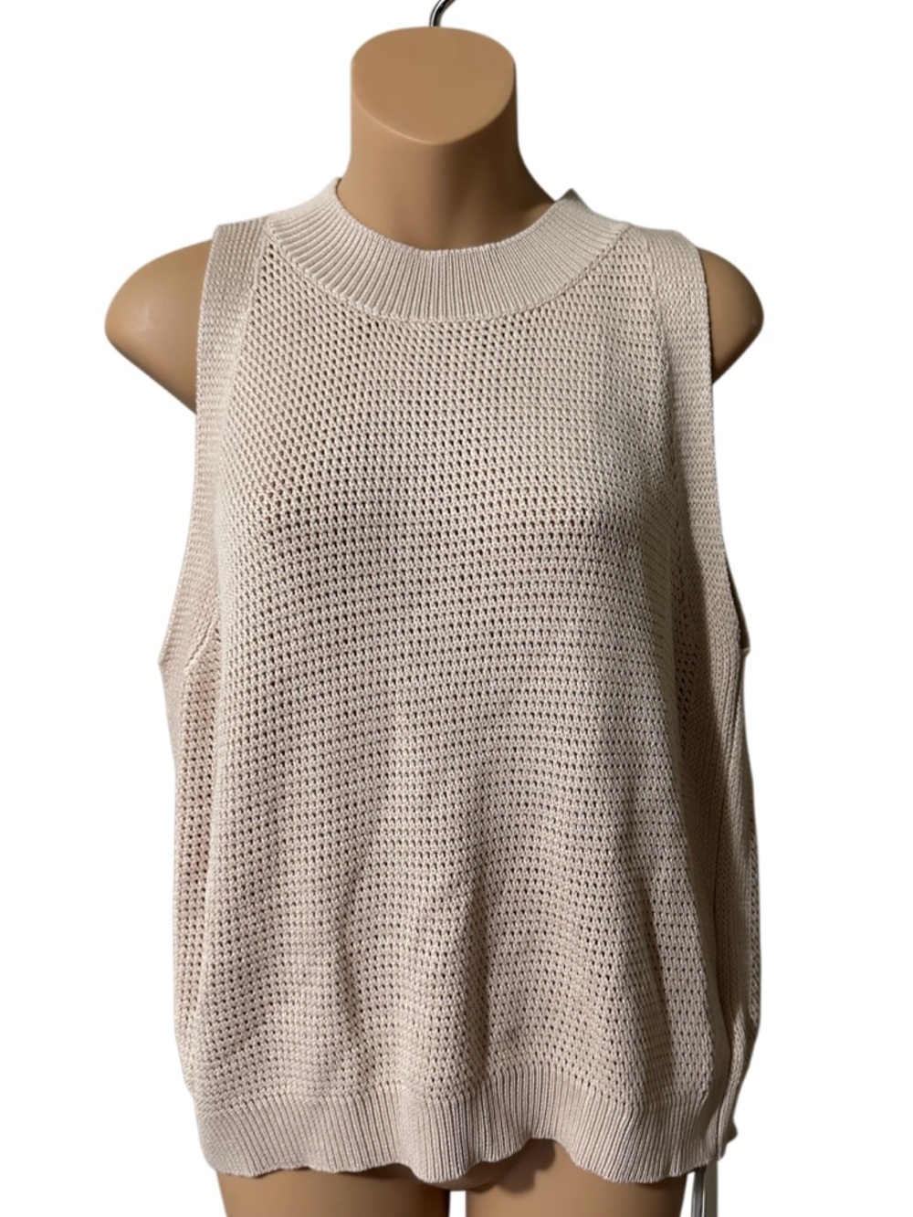 Commense Knit Tank Top in Beige